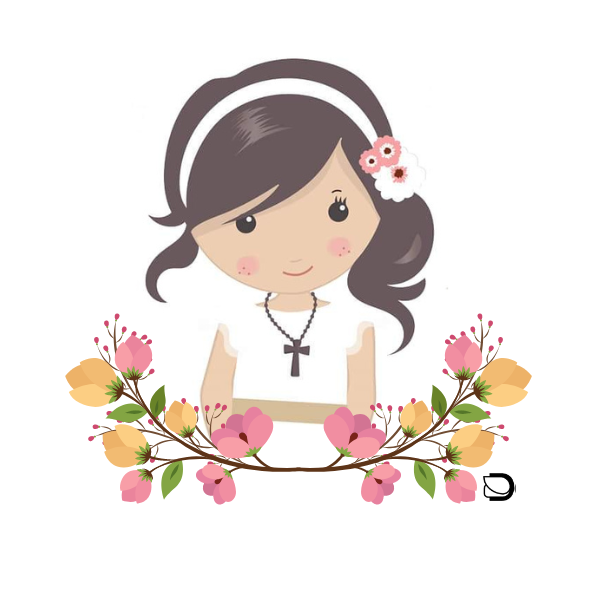 Niña comunión recogido
